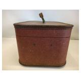 VINTAGE TRAIN CASE IN BROWN LEATHER VINTAGE TRAIN CASE IN BROWN LEATHER