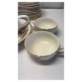 Paden City Pottery Rose Pattern Dishes Large Lot Paden City Pottery Rose Pattern Dishes Large Lot