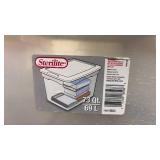 (3) Sterilite Clear Totes (3) Sterilite Clear Totes
