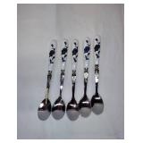DEMITASSE SPOON WITH a FLORAL CERAMIC HANDLE. DEMITASSE SPOON WITH a FLORAL CERAMIC HANDLE.