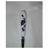 DEMITASSE SPOON WITH a FLORAL CERAMIC HANDLE. DEMITASSE SPOON WITH a FLORAL CERAMIC HANDLE.