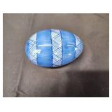 VINTAGE Fitz and Floyd BLUE and WHITE PORCELAIN EGG SHAPED TRINKET BOX. VINTAGE Fitz and Floyd BLUE and WHITE PORCELAIN EGG SHAPED TRINKET BOX.