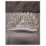Fostoria American Clear Glass three-toed tricorne bowls Fostoria American Clear Glass three-toed tricorne bowls
