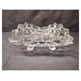 Fostoria American Clear Glass three-toed tricorne bowls Fostoria American Clear Glass three-toed tricorne bowls