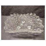 Fostoria American Clear Glass three-toed tricorne bowls Fostoria American Clear Glass three-toed tricorne bowls