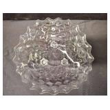 Fostoria American Clear Glass three-toed tricorne bowls Fostoria American Clear Glass three-toed tricorne bowls