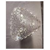 Fostoria American Clear Glass three-toed tricorne bowls Fostoria American Clear Glass three-toed tricorne bowls