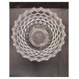 FOSTORIA AMERICAN CLEAR PRESSED GLASS BOWL FOSTORIA AMERICAN CLEAR PRESSED GLASS BOWL