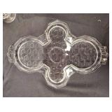 Fostoria American Cloverleaf Condiment Set With Tray Fostoria American Cloverleaf Condiment Set With Tray