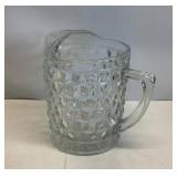 Vintage Fostoria Clear Glass Geometric Pattern w/ Ice Guard Spout Vintage Fostoria Clear Glass Geometric Pattern w/ Ice Guard Spout