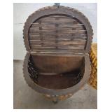 SET OF 2 PALECEK BAMBOO AND RATTAN STORAGE TABLES SET OF 2 PALECEK BAMBOO AND RATTAN STORAGE TABLES