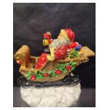 CLEAR GLASS COOKIE JAR WITH SANTA LID CLEAR GLASS COOKIE JAR WITH SANTA LID