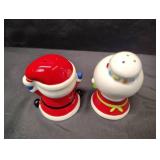 MIKASA FINE PORCELAIN SLEIGH TABLE CENTERPIECE WITH MRS CLAUSE AND SANTA SALT AND PEPPER SHAKERS MIKASA FINE PORCELAIN SLEIGH TABLE CENTERPIECE WITH MRS CLAUSE AND SANTA SALT AND PEPPER SHAKERS