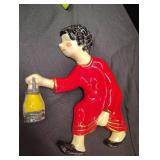 VINTAGE CERAMIC WALL HANGING SET - KNOWN AS " THE RACE TO THE OUTHOUSE" VINTAGE CERAMIC WALL HANGING SET - KNOWN AS " THE RACE TO THE OUTHOUSE"