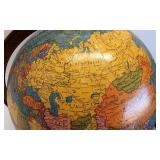 Mid-Century World Globe with Metal Base, Approximately 12" Diameter Mid-Century World Globe with Metal Base, Approximately 12" Diameter