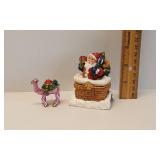 Santa Chimney Trinket Box with Pink Camel Trinket Box Santa Chimney Trinket Box with Pink Camel Trinket Box