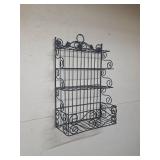 METAL WALL HANGING WITH BASKET METAL WALL HANGING WITH BASKET