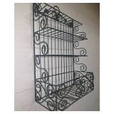 METAL WALL HANGING WITH BASKET METAL WALL HANGING WITH BASKET