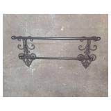 WROUGHT IRON DOUBLE TOWEL BAR WROUGHT IRON DOUBLE TOWEL BAR