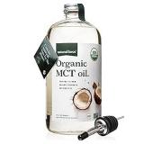 Natural Force Organic MCT Oil Pure Glass Bottle Made from 100% Cold Pressed Virgin Coconut Oil + Certified Keto, Paleo, Kosher, Vegan & Non-GMO Lab Tested for Quality and Purity - 32 Ounce
