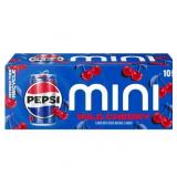 Pepsi Cola Wild Cherry Soda Pop  7.5 fl oz  10 Pack Mini Cans