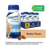 Ensure Original Nutrition Shake  9g Protein  Butter Pecan  8 fl oz - 6 Pack