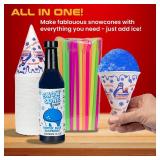 12.7oz Snow Cone Syrups (6 Pack W/Cups/Straws)