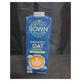 SOWN Organic Oat Creamer Unsweetened - Barista Oat Milk Non Dairy Coffee Creamer, Shelf Stable - 32oz