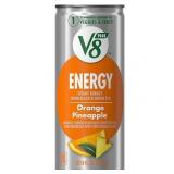 6 Count V8 +Energy, Healthy Energy Drink, Natural Energy from Tea, Orange Pineapple, 8 Ounce Can