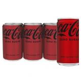 Coca-Cola Zero Sugar Cans, 7.5 fl oz, 6 Pack (BB 5-21-25)