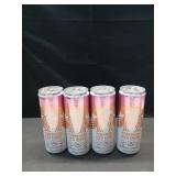 4 pk Starbucks Iced Energy Zero Sugar Sparkling Energy Drink Tropical Peach - 12.0 fl oz