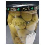 Tossos Tassos Double Stuffed Jalapeno-garlic Super Mammoth Greek Olives  35.27 Oz