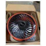 Commercial Electric16 in. 3-Speed Drum Floor Fan in Orange High Velocity Turbo, NEW IN BOX, Retail $107