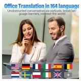 AI Translation Earbuds Real Time, 164 Language Translator Earbuds, 3-in-1 Bluetooth 5.4 Translation Headphones with 7 Translation Modes - Retail: $139 AI Translation Earbuds Real Time, 164 Language Translator Earbuds, 3-in-1 Bluetooth 5.4 Translation Headphones with 7 Translation Modes - Retail: $139
