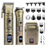 Ufree Beard Trimmer, Hair Clippers Mens Shaver Electric Razor, Hair Trimmer for Men Cordless Barber Clippers and Trimmers Set, Hair Cutting Kit for Men Grooming Gifts - Retail: $100 Ufree Beard Trimmer, Hair Clippers Mens Shaver Electric Razor, Hair Trimmer for Men Cordless Barber Clippers and Trimmers Set, Hair Cutting Kit for Men Grooming Gifts - Retail: $100