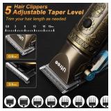Ufree Beard Trimmer, Hair Clippers Mens Shaver Electric Razor, Hair Trimmer for Men Cordless Barber Clippers and Trimmers Set, Hair Cutting Kit for Men Grooming Gifts - Retail: $100 Ufree Beard Trimmer, Hair Clippers Mens Shaver Electric Razor, Hair Trimmer for Men Cordless Barber Clippers and Trimmers Set, Hair Cutting Kit for Men Grooming Gifts - Retail: $100