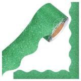 Green Glitter Bulletin Board Borders, 65.6Ft Shiny Green Scalloped Border Trims Sparkle Self-Adhesive Bulletin Stickers Green Border Bulletin Board for Classroom School Office Wall Decor - Retail: $10 Green Glitter Bulletin Board Borders, 65.6Ft Shiny Green Scalloped Border Trims Sparkle Self-Adhesive Bulletin Stickers Green Border Bulletin Board for Classroom School Office Wall Decor - Retail: $10