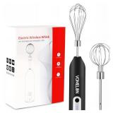 Electric Hand Mixer Whisk| Wireless Rechargeable Handheld Egg Beater with 2 Stainless Steel Mixing Heads | Portable Kitchen Aid Hand Mixer for Egg, Milkshake Cream, Cake, Baking & Cooking-Black - Reta Electric Hand Mixer Whisk| Wireless Rechargeable Handheld Egg Beater with 2 Stainless Steel Mixing Heads | Portable Kitchen Aid Hand Mixer for Egg, Milkshake Cream, Cake, Baking & Cooking-Black - Reta