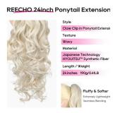 Ponytail Extension Claw Clip Ponytail Hair Extension Long Curly Clip in Pony Tails Natural Synthetic Hairpiece for Women, Platinum Blonde - Retail: $19 Ponytail Extension Claw Clip Ponytail Hair Extension Long Curly Clip in Pony Tails Natural Synthetic Hairpiece for Women, Platinum Blonde - Retail: $19