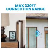 Indoor Outdoor Thermometer Wireless, Weather Stations Wireless Indoor Outdoor, Outdoor Thermometers for Patio House, Black with 1 Sensor - Retail: $16 Indoor Outdoor Thermometer Wireless, Weather Stations Wireless Indoor Outdoor, Outdoor Thermometers for Patio House, Black with 1 Sensor - Retail: $16