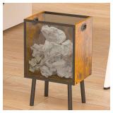 4.5 Gallon Office Trash Can for Near Desk, Wood Bedroom Trashcan Rectangular Wastebasket with Mesh - Handles - Leg, Small Garbage Can Trash Bin for Office Bedroom Living Room Bathroom Dorm - Retail: $ 4.5 Gallon Office Trash Can for Near Desk, Wood Bedroom Trashcan Rectangular Wastebasket with Mesh - Handles - Leg, Small Garbage Can Trash Bin for Office Bedroom Living Room Bathroom Dorm - Retail: $
