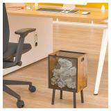 4.5 Gallon Office Trash Can for Near Desk, Wood Bedroom Trashcan Rectangular Wastebasket with Mesh - Handles - Leg, Small Garbage Can Trash Bin for Office Bedroom Living Room Bathroom Dorm - Retail: $ 4.5 Gallon Office Trash Can for Near Desk, Wood Bedroom Trashcan Rectangular Wastebasket with Mesh - Handles - Leg, Small Garbage Can Trash Bin for Office Bedroom Living Room Bathroom Dorm - Retail: $