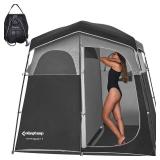 KingCamp Shower Tent, Portable Privacy Tent Outdoor Camping 1/2 Room Toilet Tents with Shower Bag & Dressing Room for Travel Beach Tailgate - Retail: $150 KingCamp Shower Tent, Portable Privacy Tent Outdoor Camping 1/2 Room Toilet Tents with Shower Bag & Dressing Room for Travel Beach Tailgate - Retail: $150