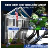 Solar Spot Lights Outdoor 1000LM, IP68 Waterproof Solar Lights Outdoor with 7x360° Adjustable Metal Hose, 4 Lighting Modes Spotlights for Garden Pathway Yard Landscape, 4 Pack (Cool White) - Retail Solar Spot Lights Outdoor 1000LM, IP68 Waterproof Solar Lights Outdoor with 7x360° Adjustable Metal Hose, 4 Lighting Modes Spotlights for Garden Pathway Yard Landscape, 4 Pack (Cool White) - Retail