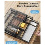 2 Tier Monitor Stand, Metal Monitor Riser with Drawer, Desk Organizer, Monitor Stand with Storage, Desktop Computer Stand for PC, Laptop, Printer - Retail: $26 2 Tier Monitor Stand, Metal Monitor Riser with Drawer, Desk Organizer, Monitor Stand with Storage, Desktop Computer Stand for PC, Laptop, Printer - Retail: $26