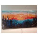 Large Canvas Wall Art Landscape Blue Foggy Forest Mountain Sunrise Mountains Birds Sunset Canvas Paintings Wall Painting Rustic Home Decor Wall Decor for Living Room Office Ready to Hang 39x20inch - R Large Canvas Wall Art Landscape Blue Foggy Forest Mountain Sunrise Mountains Birds Sunset Canvas Paintings Wall Painting Rustic Home Decor Wall Decor for Living Room Office Ready to Hang 39x20inch - R