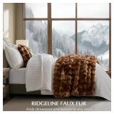 Ultra Soft Luxury Fluffy Faux Rabbit Fur Throw Blanket, Thick Warm Bubble Throw for Bed, Cozy Plush Reversible Blankets for Couch, Chair, Sofa, Lion Caramel, 60x80 Inches - Retail: $75 Ultra Soft Luxury Fluffy Faux Rabbit Fur Throw Blanket, Thick Warm Bubble Throw for Bed, Cozy Plush Reversible Blankets for Couch, Chair, Sofa, Lion Caramel, 60x80 Inches - Retail: $75