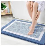 Bathroom Rugs 36x24, Extra Soft and Absorbent Microfiber Bath Mat, Non-Slip, Machine Washable, Quick Dry Shaggy Bath Carpet, Suitable for Bathroom Floor, Tub, Shower (Large, Blue) - Retail: $31 Bathroom Rugs 36x24, Extra Soft and Absorbent Microfiber Bath Mat, Non-Slip, Machine Washable, Quick Dry Shaggy Bath Carpet, Suitable for Bathroom Floor, Tub, Shower (Large, Blue) - Retail: $31