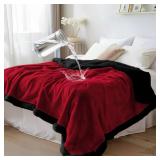 Bedding Aid Waterproof Standard Throw Blanket for Couch and Bed â Double-Sided Sherpa Fleece, Mess-Free, Leak-Proof, Stain Proof & Water Proof (Velvet Red/Obsidian Black, Throw 50x60 - Retail: $5 Bedding Aid Waterproof Standard Throw Blanket for Couch and Bed â Double-Sided Sherpa Fleece, Mess-Free, Leak-Proof, Stain Proof & Water Proof (Velvet Red/Obsidian Black, Throw 50x60 - Retail: $5