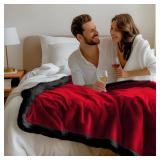 Bedding Aid Waterproof Standard Throw Blanket for Couch and Bed â Double-Sided Sherpa Fleece, Mess-Free, Leak-Proof, Stain Proof & Water Proof (Velvet Red/Obsidian Black, Throw 50x60 - Retail: $5 Bedding Aid Waterproof Standard Throw Blanket for Couch and Bed â Double-Sided Sherpa Fleece, Mess-Free, Leak-Proof, Stain Proof & Water Proof (Velvet Red/Obsidian Black, Throw 50x60 - Retail: $5
